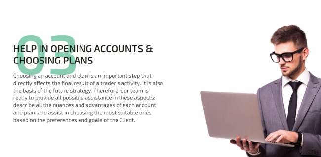 help in opening accounts & choosing plans